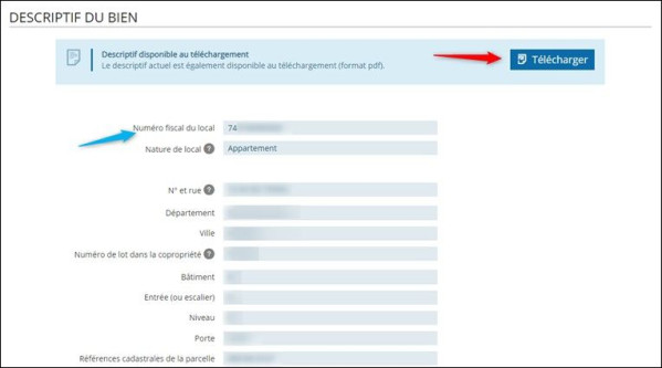 trouver le numéro fiscal de mon bien immobilier