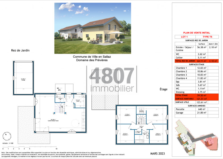 Maison T5 à vendre à Ville En Sallaz