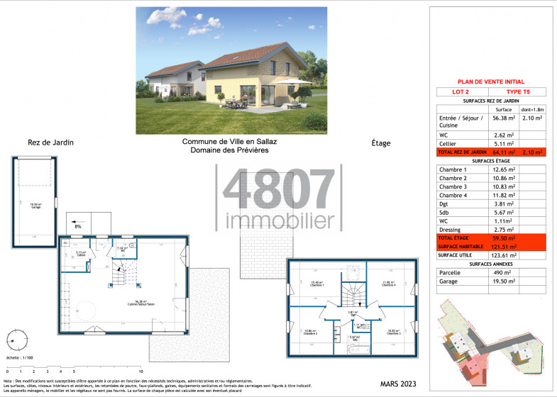 Maison T5 à vendre à Ville En Sallaz