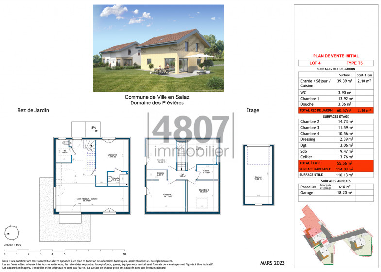 Maison T5 à vendre à Ville En Sallaz