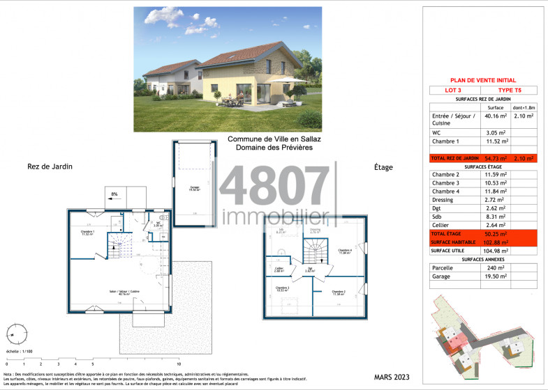 Maison T5 à vendre à Ville En Sallaz