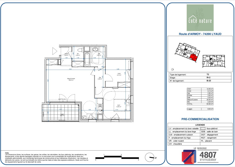 Appartement T3 à vendre à Lyaud