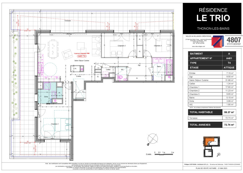 Appartement T4 à vendre à Thonon Les Bains