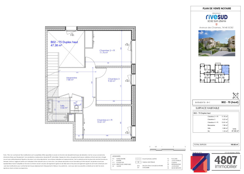 Appartement T5 à vendre à Sciez