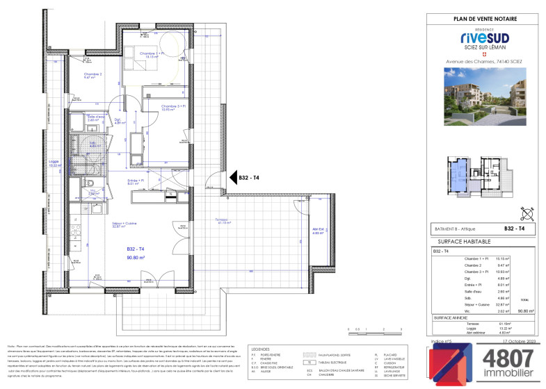 Appartement T4 à vendre à Sciez