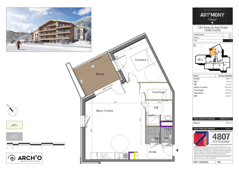 Appartement T2 à vendre à Chatel
