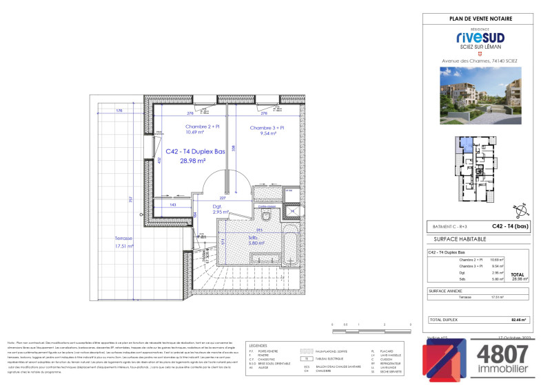 Appartement T4 à vendre à Sciez