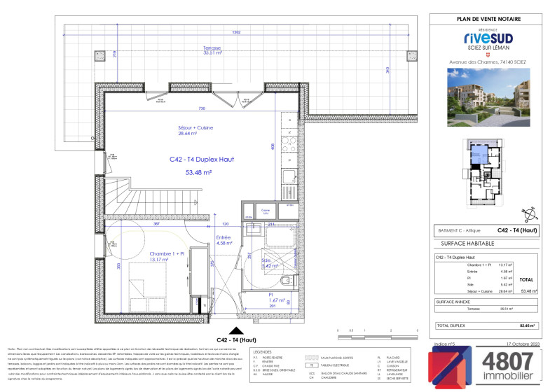Appartement T4 à vendre à Sciez