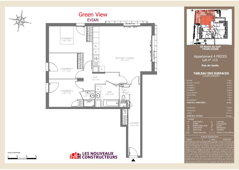 Appartement T4 à vendre à Evian Les Bains