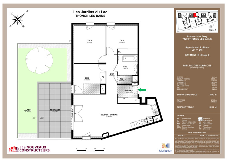 Appartement T4 à vendre à Thonon Les Bains
