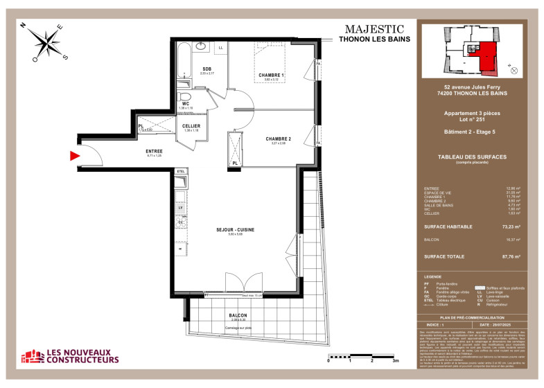 Appartement T3 à vendre à Thonon Les Bains