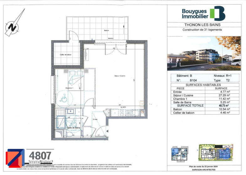 Appartement T0 à louer à Thonon Les Bains