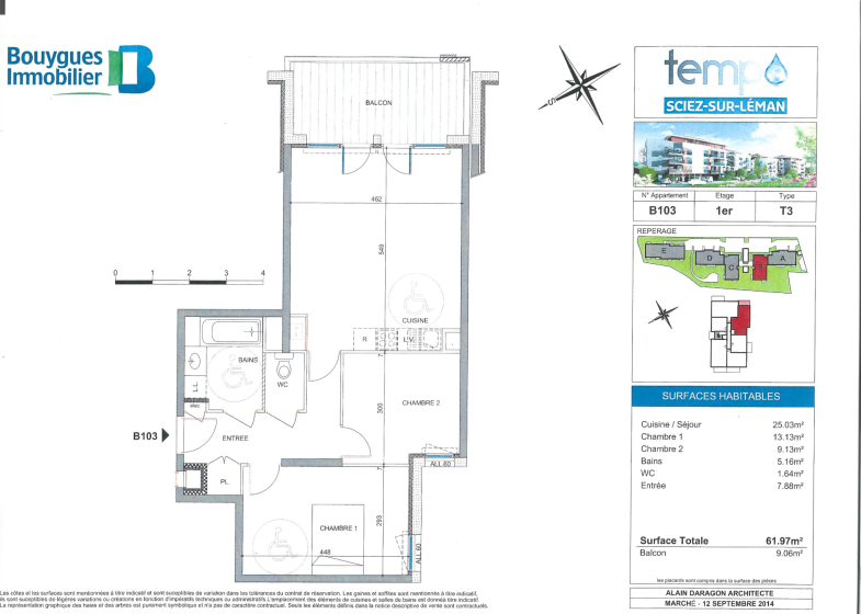 Appartement T3 à vendre à Sciez