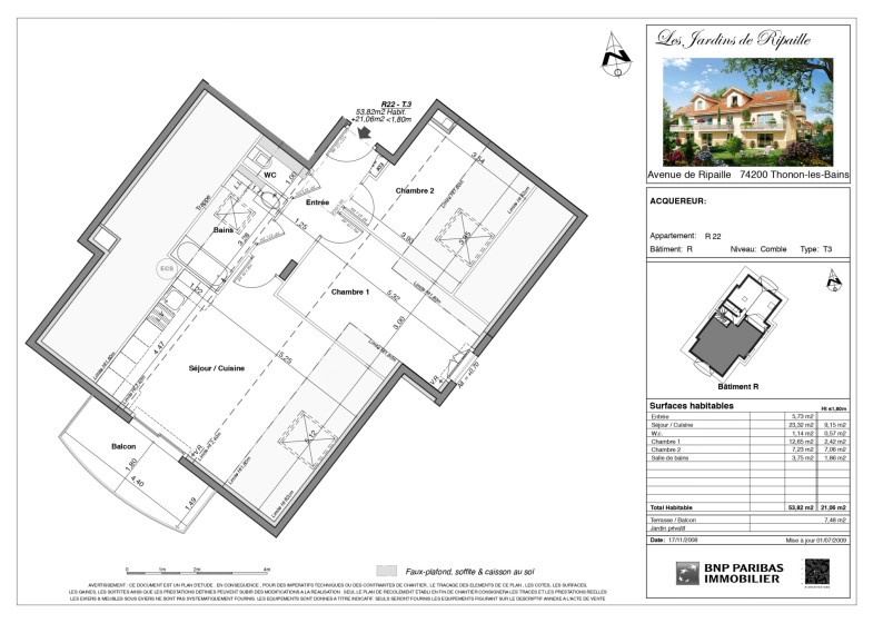 Appartement T3 à vendre à Thonon Les Bains