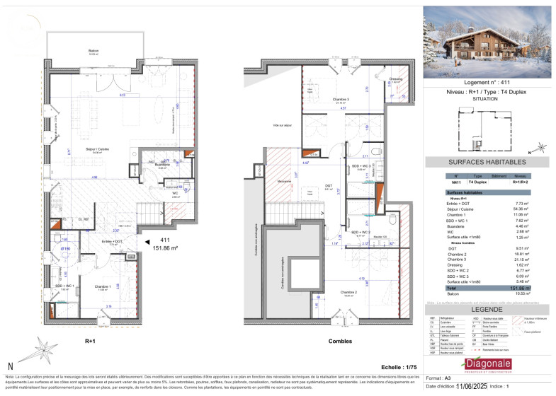 Appartement T4 à vendre à Demi Quartier