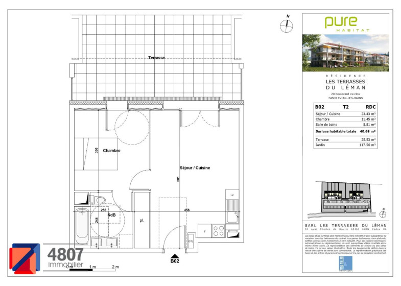 Appartement T2 à louer à Evian Les Bains