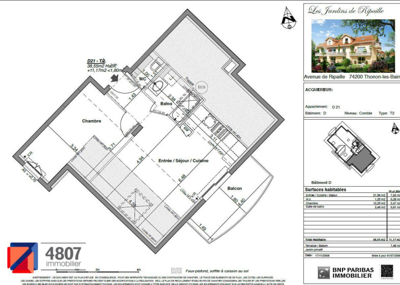 Appartement T2 à louer à Thonon Les Bains