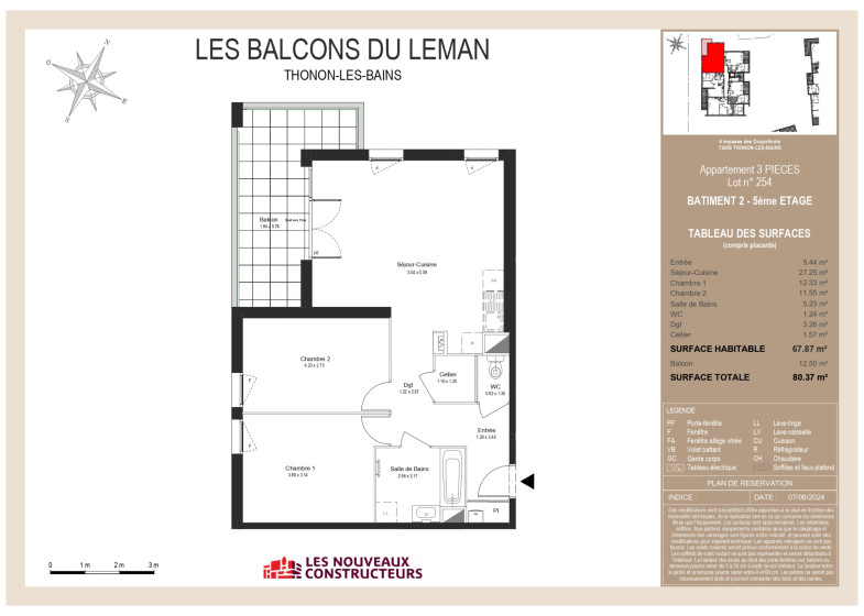 Appartement T3 à vendre à Thonon Les Bains